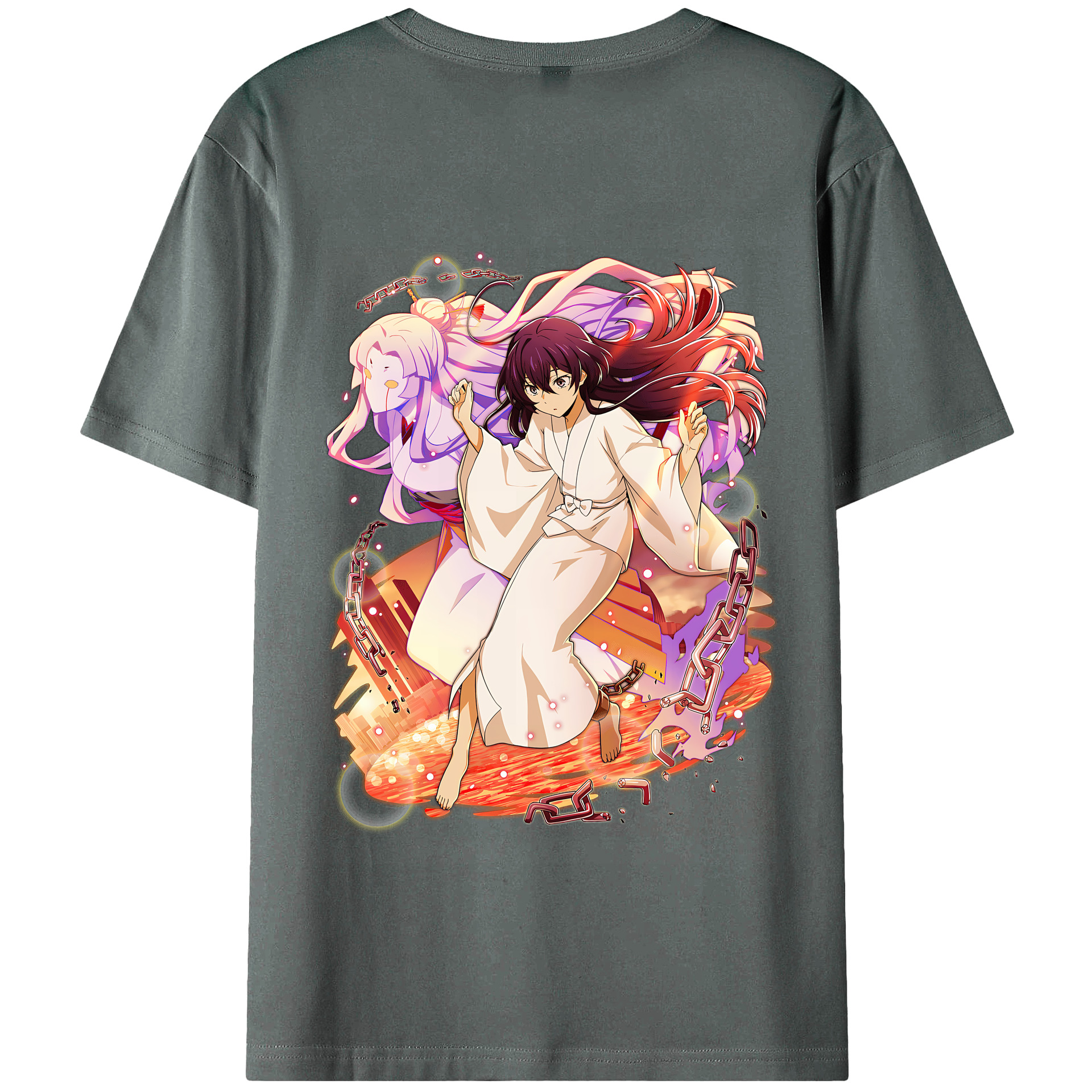 （画像用） 文豪ストレイドッグス Bungo Stray Dogs 綿100％半袖Tシャツ（背面プリント）